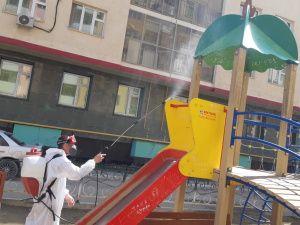 В Якутске продезинфицировали свыше 2 млн кв. метров общественных пространств