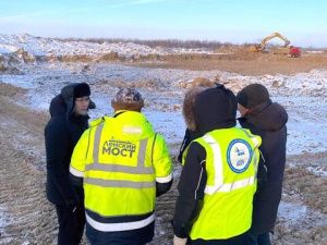 Завершается создание инфраструктуры для строительства Ленского моста на правом берегу реки  