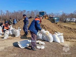 Развитие весеннего ледохода на реках Якутии по данным МЧС Якутии