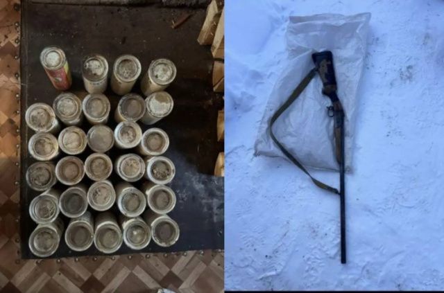 В Хангаласском районе полицейские изъяли у местного жителя почти 6 кг пороха и незарегистрированное ружьё