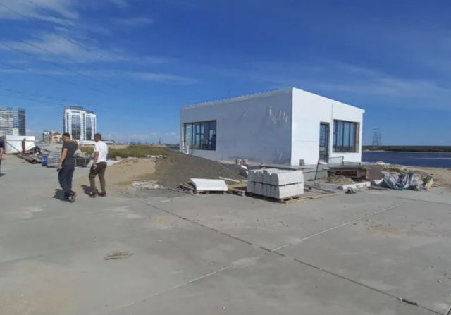 Строится пункт ожидания на станции «Намыв» в городе Якутске