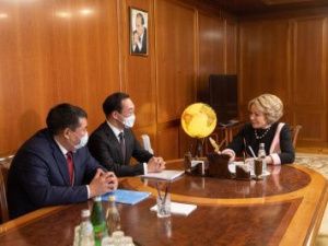 Глава Якутии Айсен Николаев встретился с Председателем Совета Федерации Федерального Собрания РФ Валентиной Матвиенко