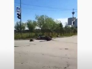 В Якутске разбился водитель мотороллера