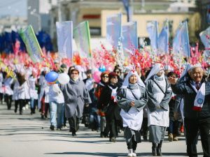 В Якутске на первомайскую демонстрацию вышли более 55 тысяч человек