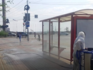 МУП «Жилкомсервис» продолжает третий этап дезинфекции общественных пространств