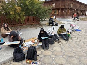 В Якутске впервые прошёл открытый городской пленэр