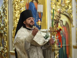 Пасха Христова: архиерейское богослужение в Преображенском соборе