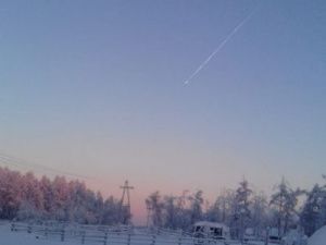 Жители Верхневилюйского улуса запечатлели падение частей ракеты-носителя «Союз»