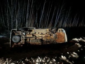 В Горном улусе перевернулся микроавтобус "Тойота Хайс" с 10 пассажирами: Пострадали четверо человек