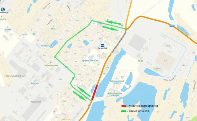 Еще один участок ул. 50 лет Советской Армии закрыт для движения