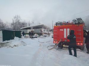 В Верхневилюйске при пожаре в коровнике погибли домашние животные и птицы