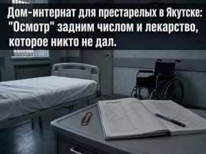 Дом-интернат для престарелых в Якутске: "Осмотр" задним числом и лекарство, которое никто не дал