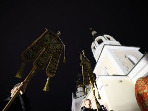 Пасха Христова: архиерейское богослужение в Преображенском соборе