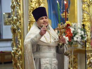 Пасха Христова: архиерейское богослужение в Преображенском соборе