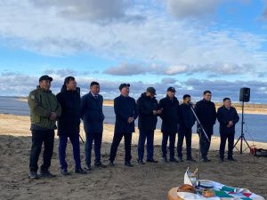 В Верхневилюйске завершилось берегоукрепление реки Вилюй