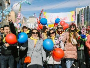 В Якутске на первомайскую демонстрацию вышли более 55 тысяч человек