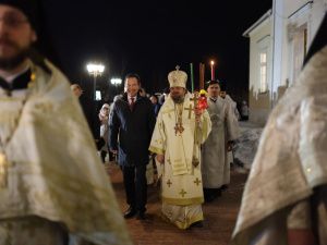 Пасха Христова: архиерейское богослужение в Преображенском соборе