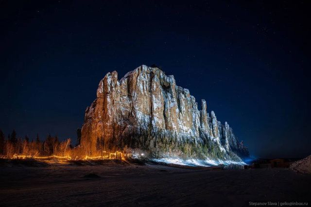 автра на Ленских столбах будет включена ночная подсветка!