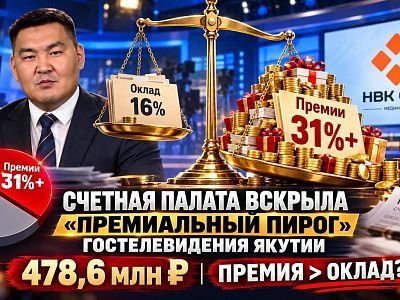 Счетная палата вскрыла «премиальный пирог» гостелевидения Якутии