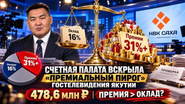 Счетная палата вскрыла «премиальный пирог» гостелевидения Якутии