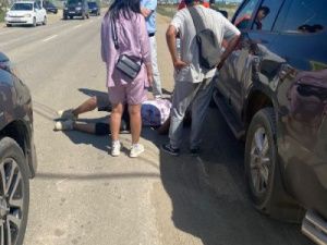 Внедорожник сбил велосипедиста