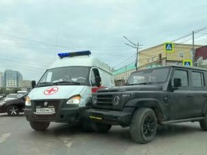 ДТП с участием скорой на перекрёстке Лермонтова-Курашова
