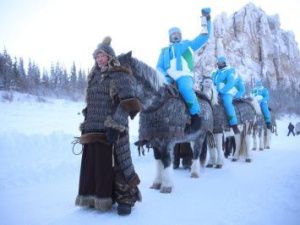 На Ленских столбах зажжен огонь II зимних международных спортивных игр «Дети Азии»