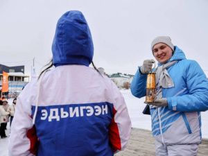 В Жиганске встретили эстафету огня VIII игр «Дети Азии»