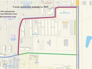 Внесены изменения в схему движения маршрутного автобуса №25