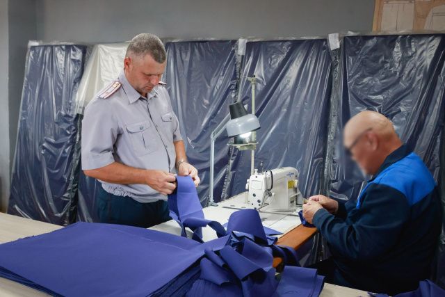 В исправительной колонии № 7 выпускают матрасы из термоскреплённого полотна 