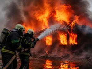 В Вилюйске при пожаре в частном доме погиб человек: личность устанавливается