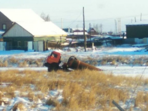 По факту провала под лед фекалки в Мархе проводится административное расследование: отобраны пробы воды
