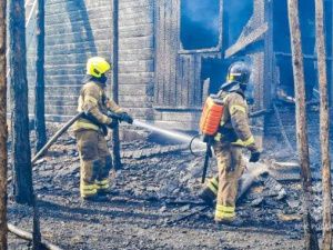 Сгорел дом на Сергеляхском шоссе