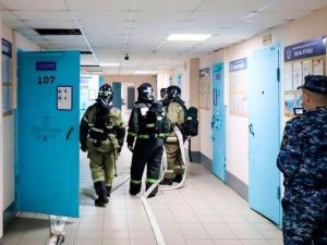 В СИЗО-1 прошли пожарно-тактические учения с участием сотрудников МЧС