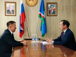 Айсен Николаев  встретился  с главой Верхневилюйского улуса 