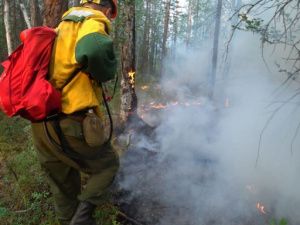 В Якутии борьбу с огнём в лесах ведут более 400 человек