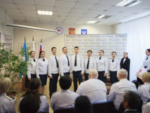 В уголовно-исполнительной инспекции УФСИН состоялось торжественное мероприятие, приуроченное ко Дню работника учреждений, исполняющих наказания, не связанные с изоляцией осужденных от общества