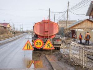 Дорожные работы в Якутске продолжаются в штатном режиме