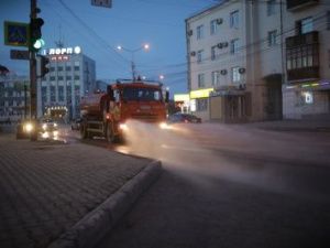 Плановая уборка пыли и дезинфекция улиц в Якутске на 20 мая