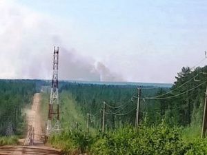 Лесной пожар разгорается вблизи объекта ВСТО в Олёкминском районе