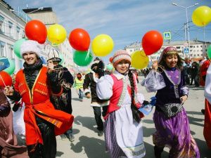 В Якутске на первомайскую демонстрацию вышли более 55 тысяч человек