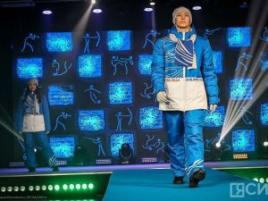 Очертания крыла стерха нанесли на экипировку участников эстафеты огня VIII игр «Дети Азии»