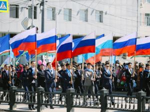 В Якутске на первомайскую демонстрацию вышли более 55 тысяч человек