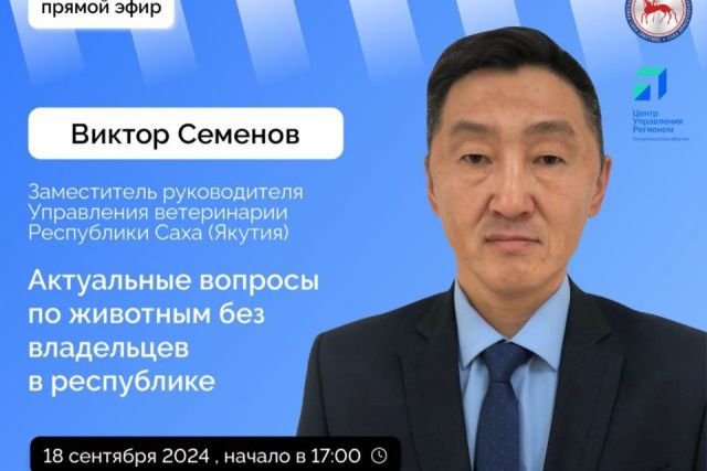 Об актуальных вопросах по безнадзорным животным в Якутии расскажут в прямом эфире соцсетей