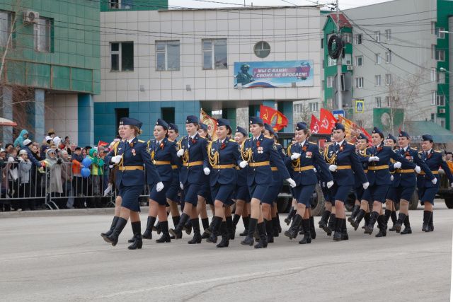 Личный состав УФСИН принял участие в праздновании Дня Победы в столице Якутии