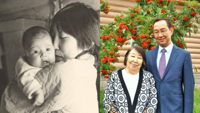 Глава Якутии Айсен Николаев тепло поздравил свою маму с юбилеем