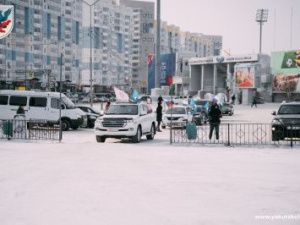 Автопробег в поддержку спецоперации российских войск на Украине провели в Якутске