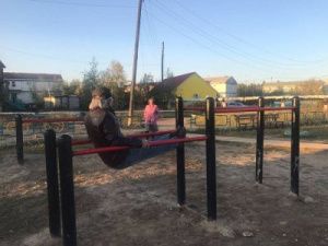 В Борисовке-1 установлена воркаут-площадка