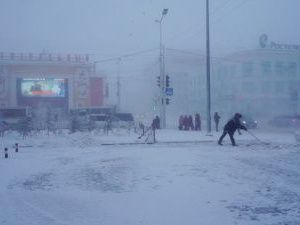 В Якутске утром и вечером туман