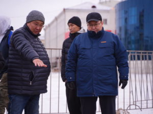 Владислав Слепцов поручил подрядчику ускорить темпы работ по ремонту площади Орджоникидзе